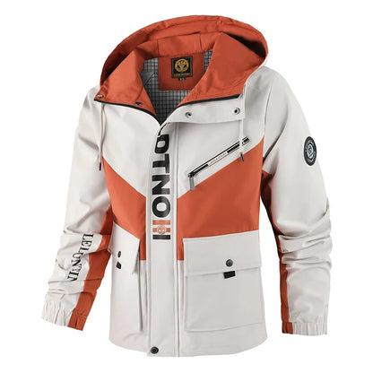 Herren Outdoor Jacke mit Kapuze & Reißverschluss Mehrfarbig