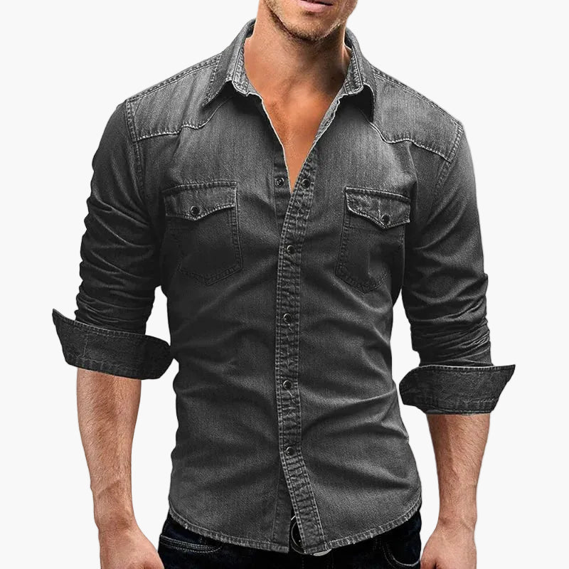 Herren Jeanshemd Slim Fit – Lässiger Style für Alltag & Freizeit