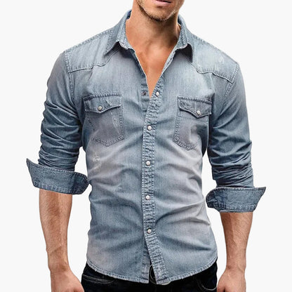 Herren Jeanshemd Slim Fit – Lässiger Style für Alltag & Freizeit