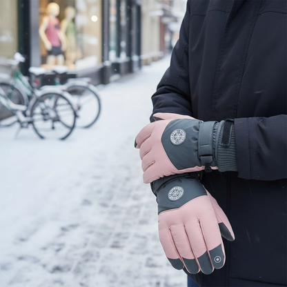 Winterhandschuhe für Schnee mit Touchscreen-Funktion und verstellbarem Riemen