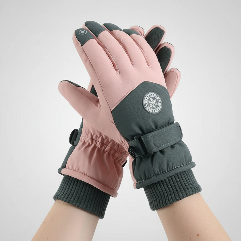 Winterhandschuhe für Schnee mit Touchscreen-Funktion und verstellbarem Riemen