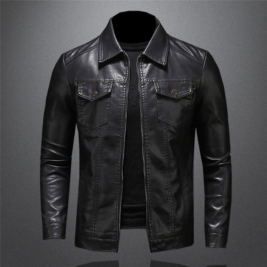 Herren Veganem Lederjacke im klassischen Design für stilvollen Alltag und besondere Anlässe
