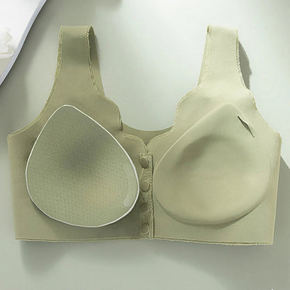 Damen Komfort-BH ohne Bügel mit Frontverschluss – Eleganter Spitzen-BH für Alltag & Freizeit