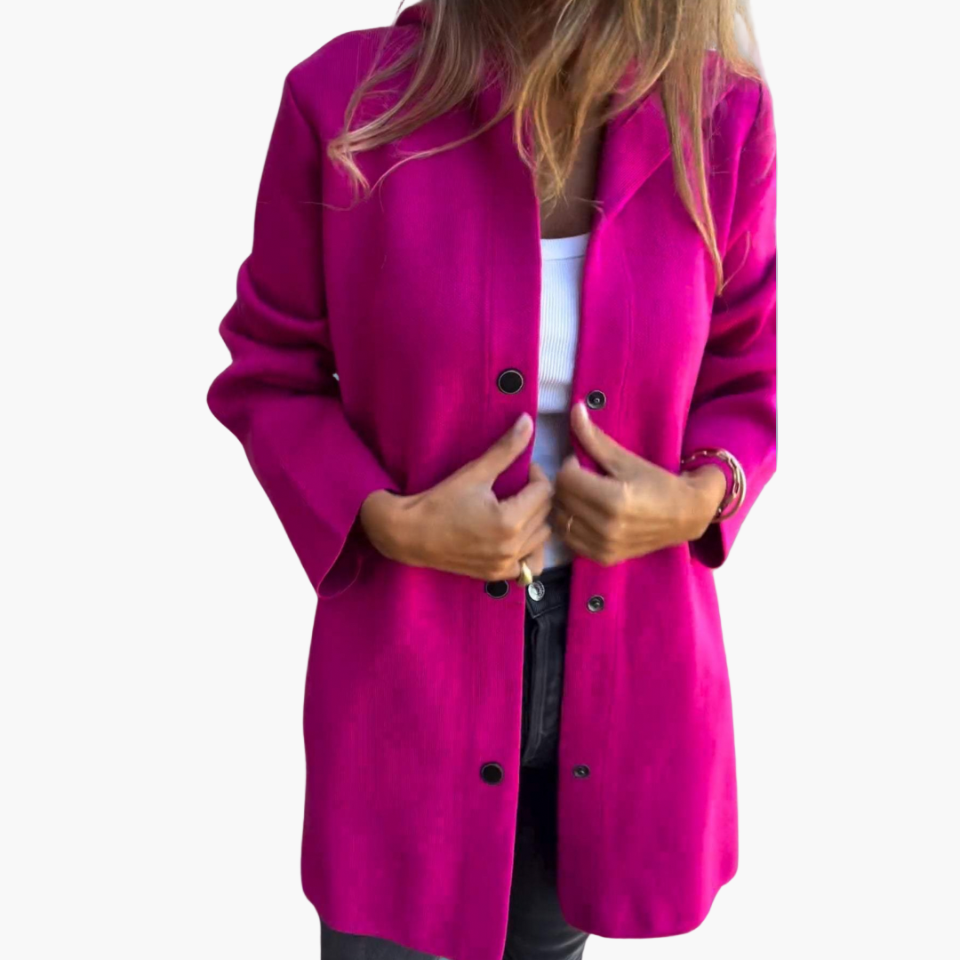 Damen Einreihige Casual Kapuzenjacke – Bequemer Alltagsstil für entspannte Momente