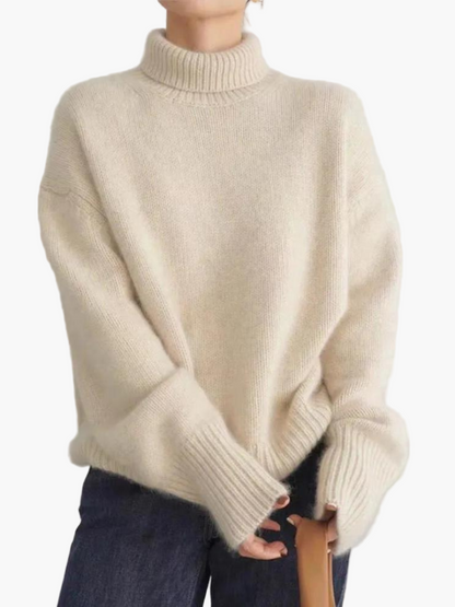 Damen Turtleneck Strickpullover – Moderner Oversized Look für Herbst & Winter