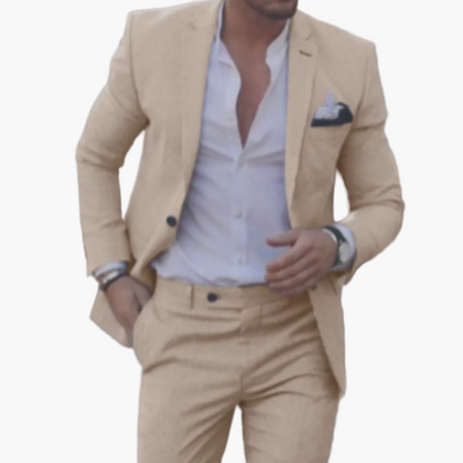 Herren Sommer Anzug Modern Slim Fit – Eleganter 2-teiliges Set für festliche Anlässe und Hochzeiten