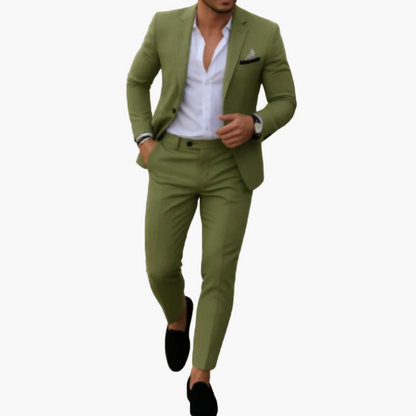 Herren Sommer Anzug Modern Slim Fit – Eleganter 2-teiliges Set für festliche Anlässe und Hochzeiten