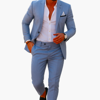 Herren Sommer Anzug Modern Slim Fit – Eleganter 2-teiliges Set für festliche Anlässe und Hochzeiten