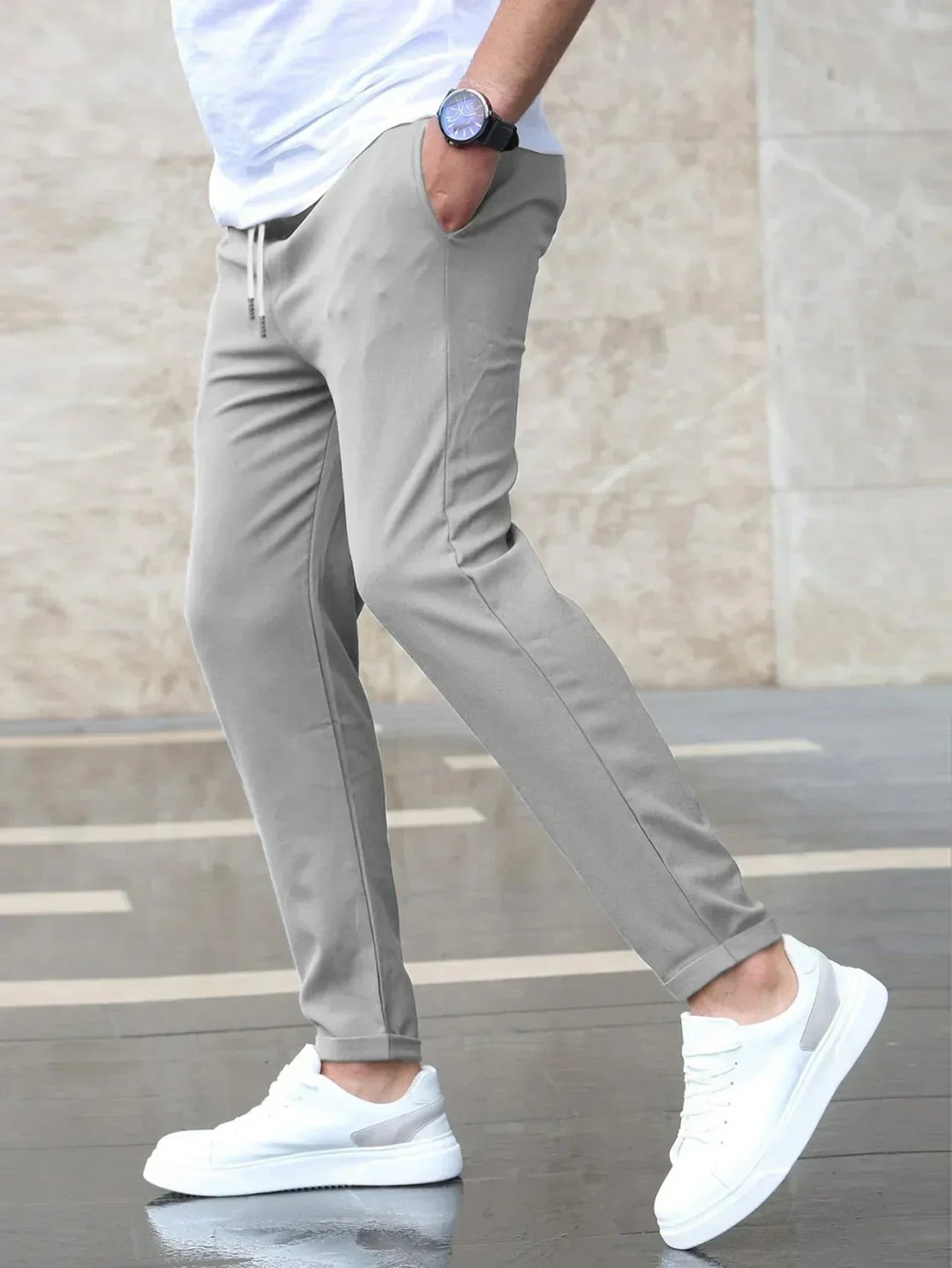 Herren Stretch-Freizeithose – Moderne Jogginghose für Alltag und Büro