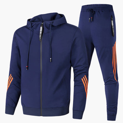 Herren Sport-Trainingsanzug im Modernen Zweiteiler – Bequemer Hoodie & Jogger für Fitness & Freizeit