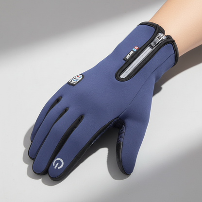 Unisex Winter Fahrradhandschuhe mit Reißverschluss & Touchscreen-Funktion