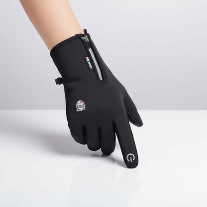 Unisex Winter Fahrradhandschuhe mit Reißverschluss & Touchscreen-Funktion