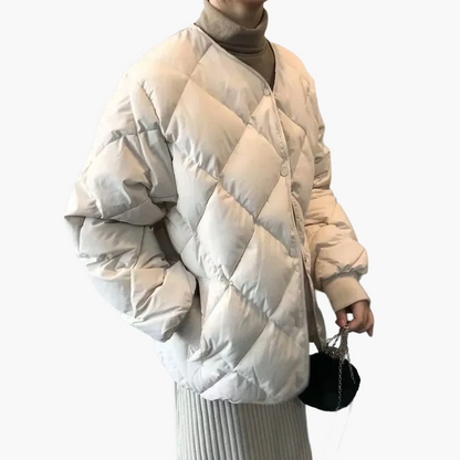 Damen Steppjacke im Oversize-Look – Modische Übergangsjacke für Alltag & Freizeit