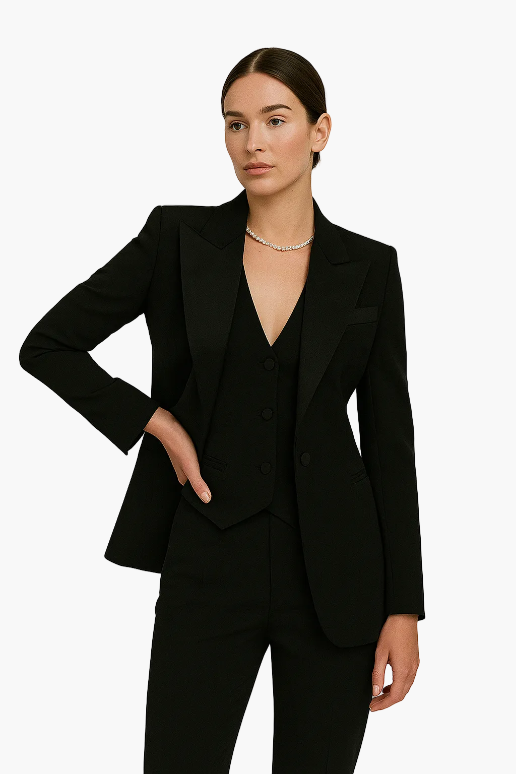 Damen Business Anzug 3-teilig – Eleganter Blazer, Weste und Hose für Büro & Events