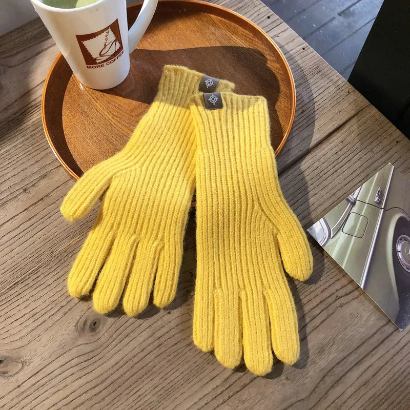 Unisex Strickhandschuhe Gerippt Warme Winter Handschuhe in mehreren Farben