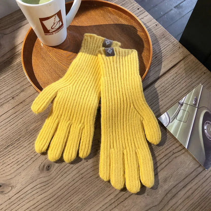 Unisex Strickhandschuhe Gerippt Warme Winter Handschuhe in mehreren Farben