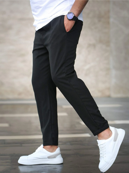 Herren Slim-Fit Freizeithose mit elastischem Kordelzug