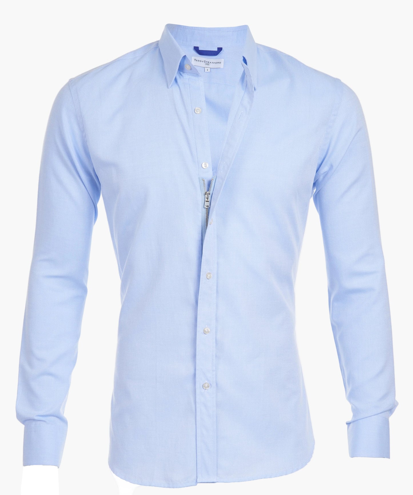 Herren Slim Fit Hemd mit verdecktem Reißverschluss – Modernes Business & Freizeit Design