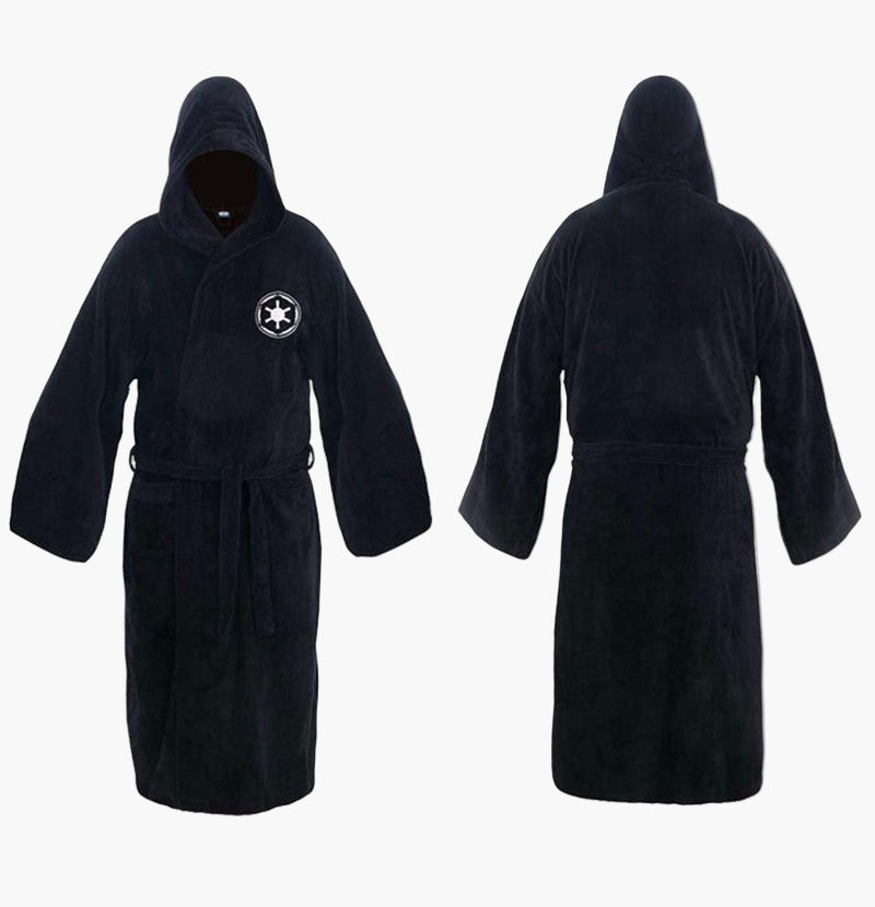 Herren Bademantel im Jedi & Sith Cosplay Stil – Flanell, Kapuze, Extra Lang, Ideal für Zuhause und Kostümpartys
