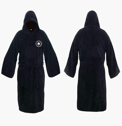 Herren Bademantel im Jedi & Sith Cosplay Stil – Flanell, Kapuze, Extra Lang, Ideal für Zuhause und Kostümpartys