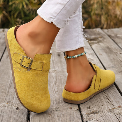 Damen Clogs Slip-On mit Schnalle – Bequeme Freizeit Pantoletten für Alltag und Garten