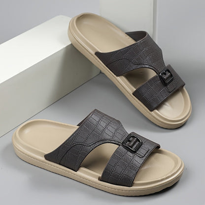 Herren Komfort-Slides mit Schnallen-Detail – Modernes Design für Alltag und Freizeit