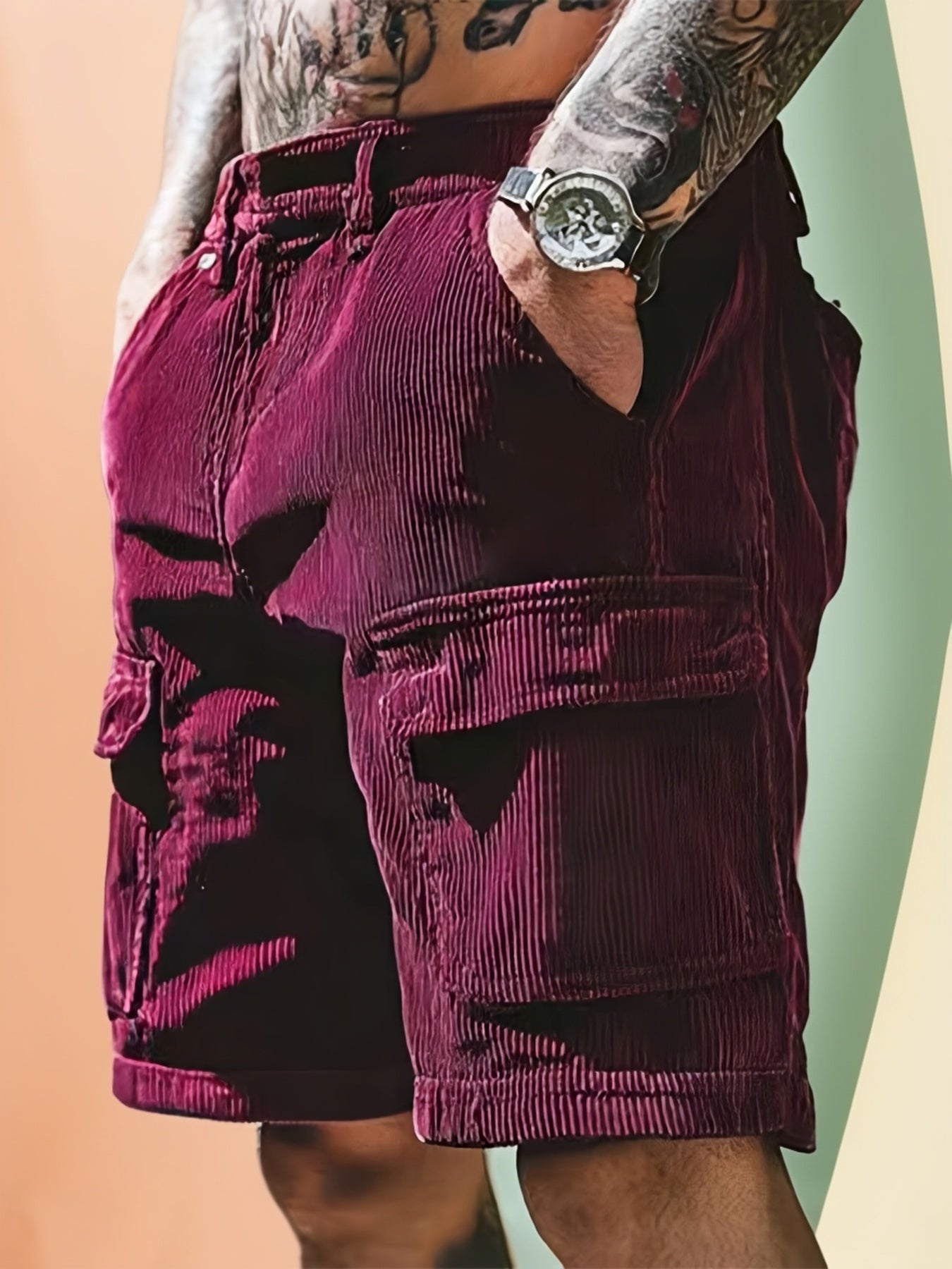 Herren Cargo Shorts im lässigen Streetwear-Stil mit praktischen Taschen – Ideal für Freizeit und Alltag