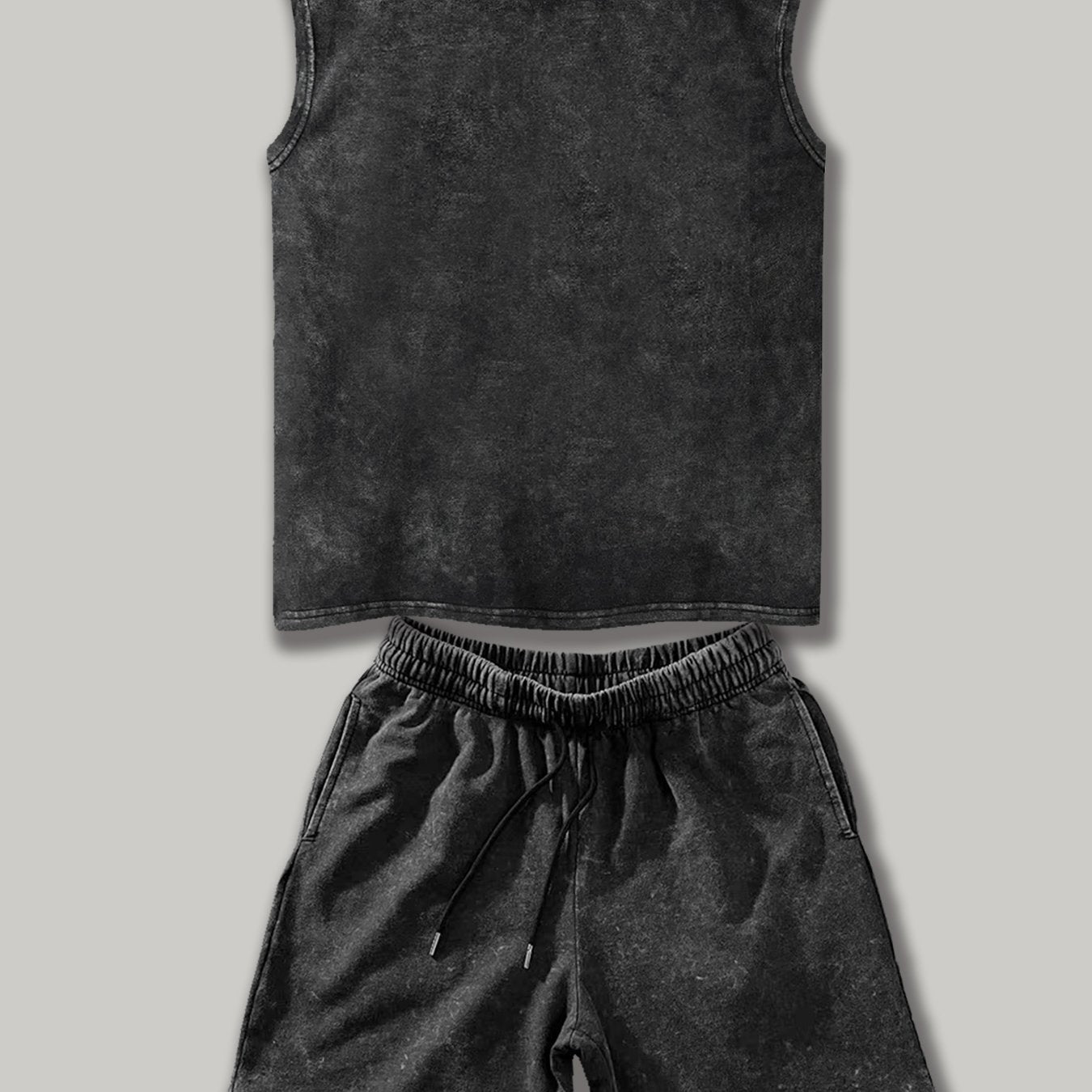 Herren Freizeit Set – Ärmelloses Shirt und Shorts für Sport & Alltag