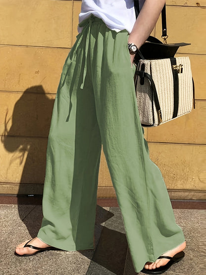 Damen Weite Sommerhose mit Kordelzug – Eleganter Freizeit-Stil für Alltag und Urlaub