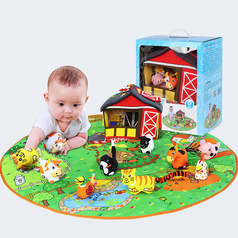 Baby Krabbeldecke Jungle Aktivitätsspieldecke für Jungen und Mädchen – Interaktives Spielzeugset zur Entwicklung