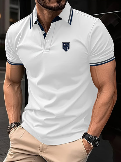Herren Poloshirt mit Stickerei – Klassischer Casual Style für Alltag und Freizeit