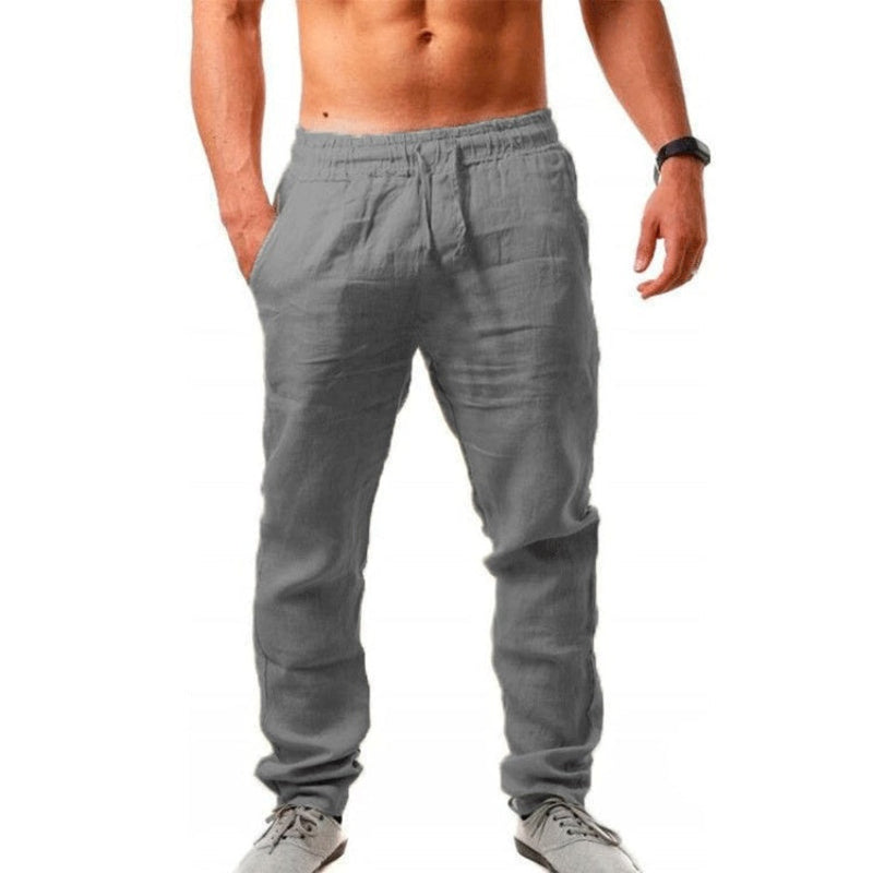 Herren Freizeithose mit elastischem Bund – Leichte Sommerhose für Alltag und Urlaub