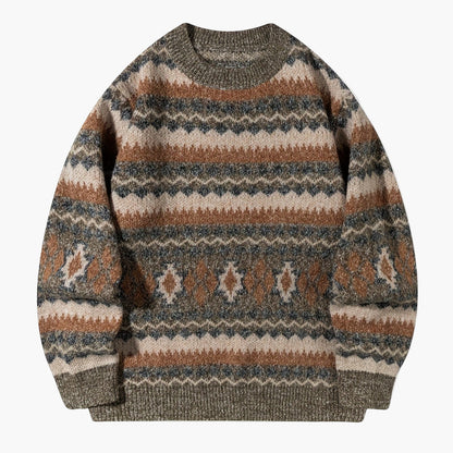Herren Strickpullover im Retro Fair Isle Stil – Lässiger Winterpullover für Alltag & Freizeit