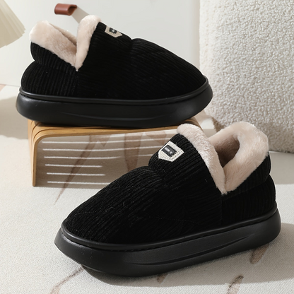 Unisex Winter Hausschuhe, Stepp-Design, weiches Futter, dicke Sohle