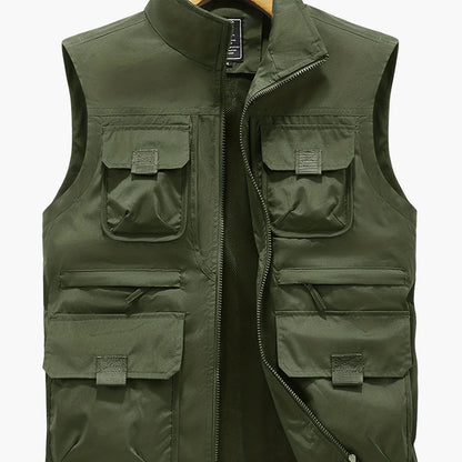 Herren Outdoor Weste mit Mehreren Taschen – Funktionelle Freizeit- und Angelweste