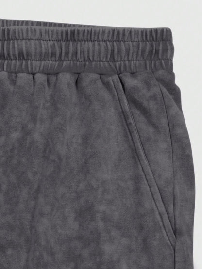 Herren Streetwear Shorts mit „Hustle“-Print – Lässige Freizeithose mit Kordelzug