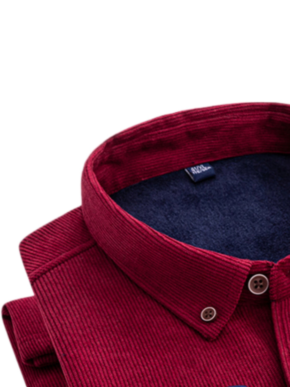 Herren Cordhemd mit Fleecefutter, Langarm, Button-Down-Kragen