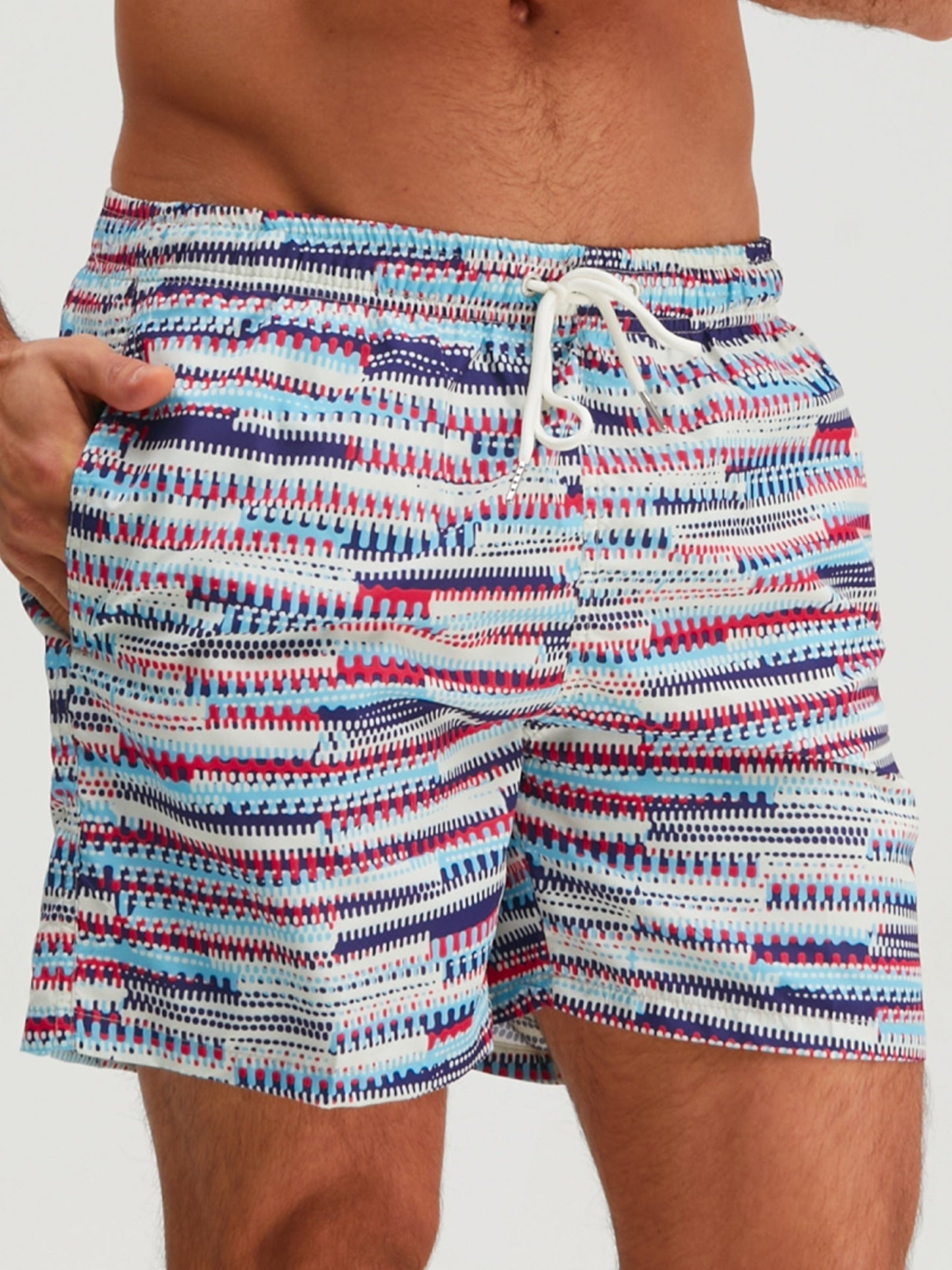 Herren Badeshorts Sportlich mit Modernem Muster – Perfekt für Strand & Freizeit