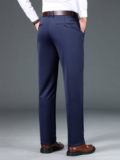 Herren Winterhose Business-Casual mit weichem Futter Grau