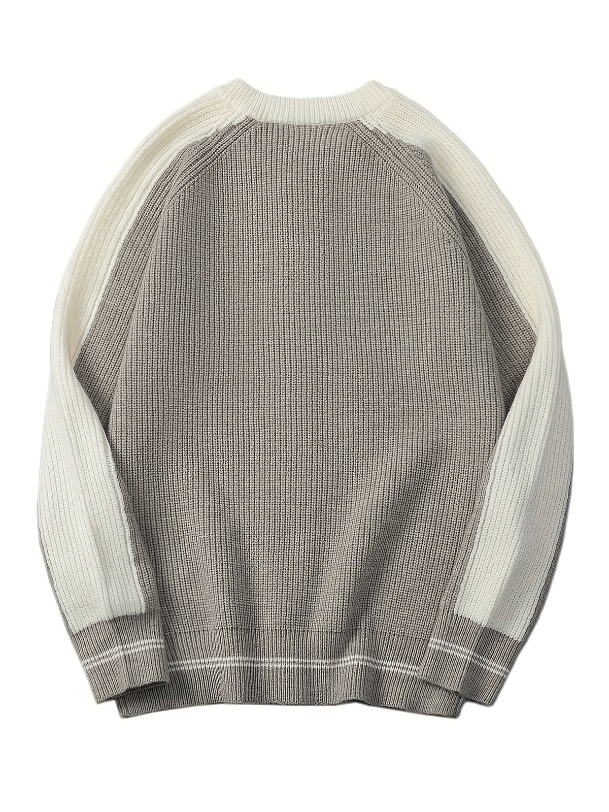 Strickjacke Herren mit Reißverschluss, Raglanärmel, Zweifarbig