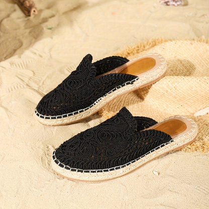 Damen Boho Slip-On Sommerschuhe – Geflochtene Freizeitschuhe für Strand & Alltag