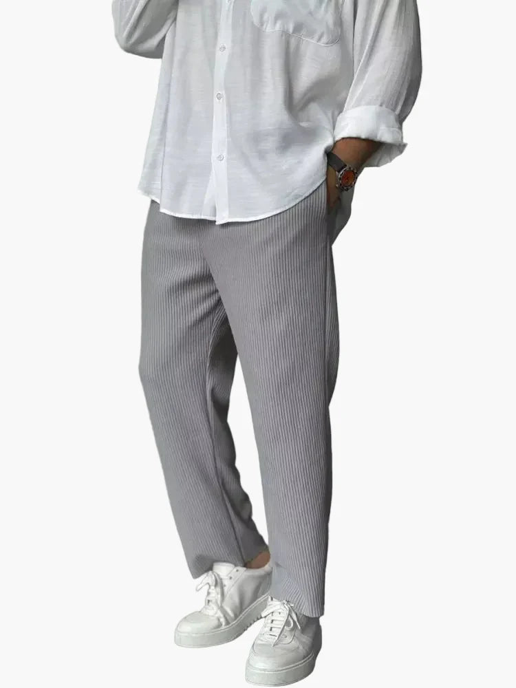 Herren Elegante Relaxed Fit Freizeithose für Alltag und Business – Moderner Old Money Stil