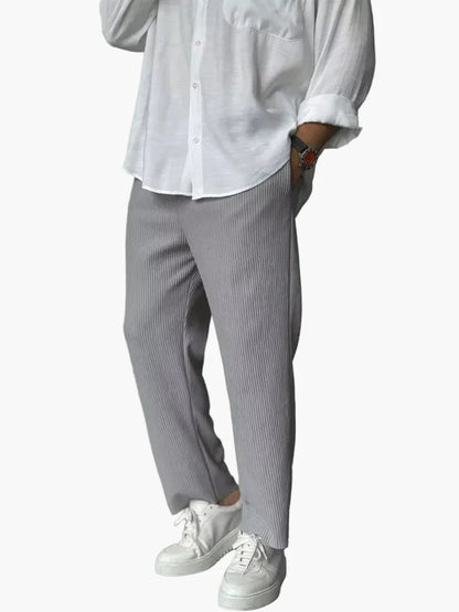 Herren Elegante Relaxed Fit Freizeithose für Alltag und Business – Moderner Old Money Stil