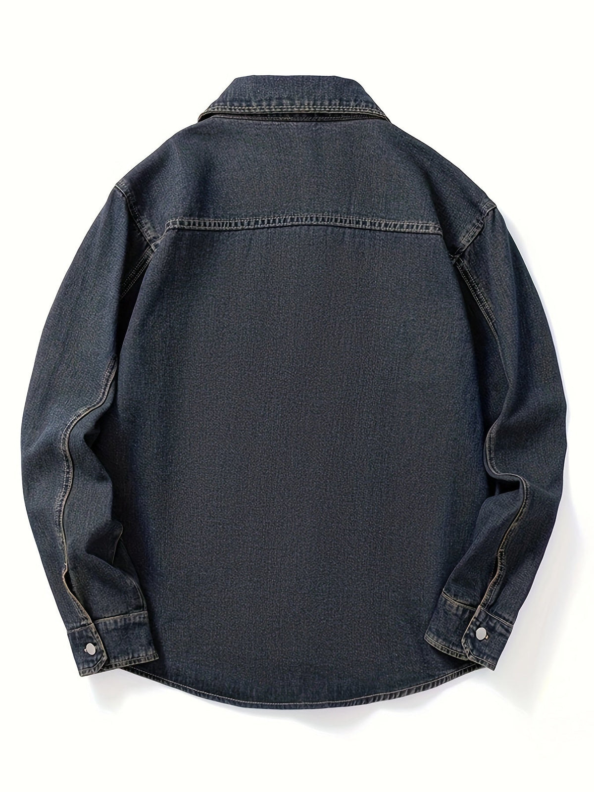 Jeanshemd Herren Hemd Denim Shirt Langarm Casual Freizeithemd mit Brusttaschen