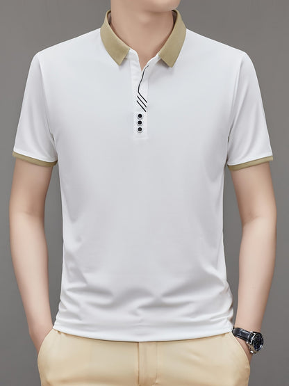 Herren Polo-Shirt mit Kontrastkragen – Stilvolles Freizeit- und Business-Oberteil