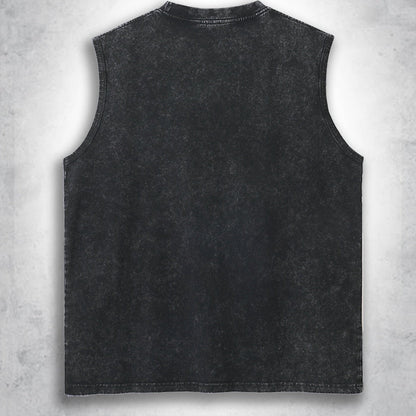 Herren Urban Streetwear Muskelshirt mit Vintage Print und lässigem Schnitt