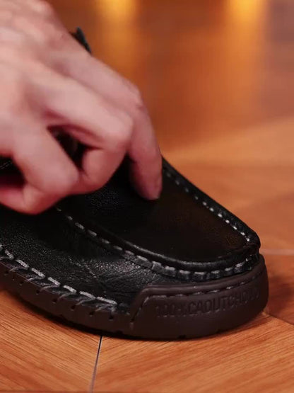 Herren Mokassin-Slipper Vintage Stil – Bequeme Freizeitschuhe für Alltag & Büro
