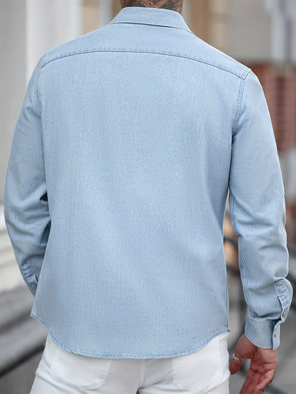 Herren Denim Hemd im Western-Stil – Lässige Mode für Alltag & Freizeit