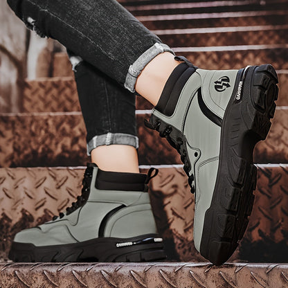 Unisex Winterstiefel Schnürschuh, robuster Wanderschuh, hoher Schaft, rutschfeste Sohle