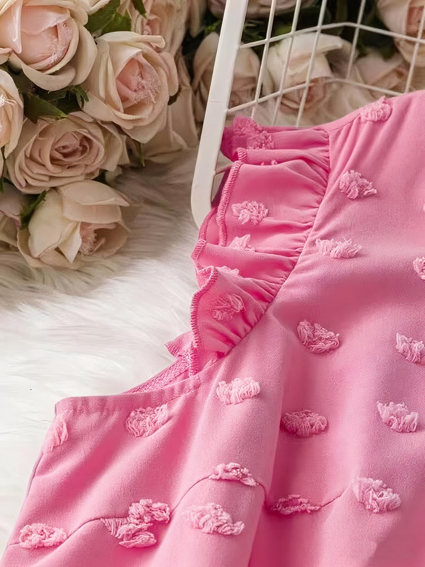Damen Bluse Elegant mit Volants und Rüschenärmeln – Perfekt für Freizeit & Büro